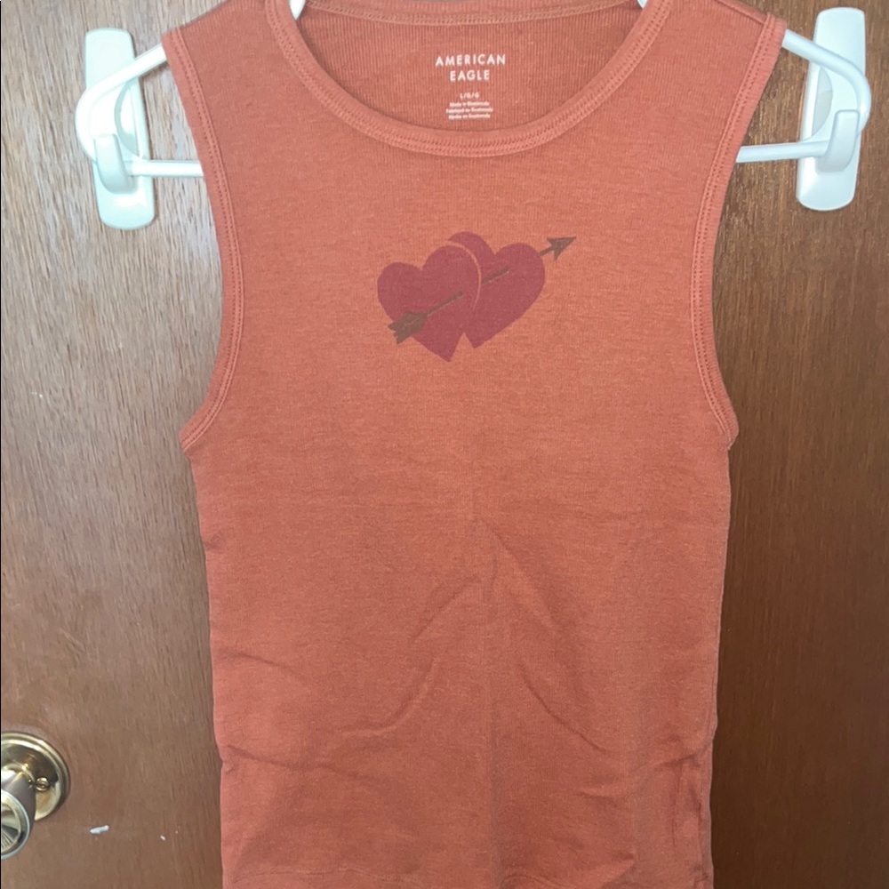 American Eagle Womens Orange Tank Top